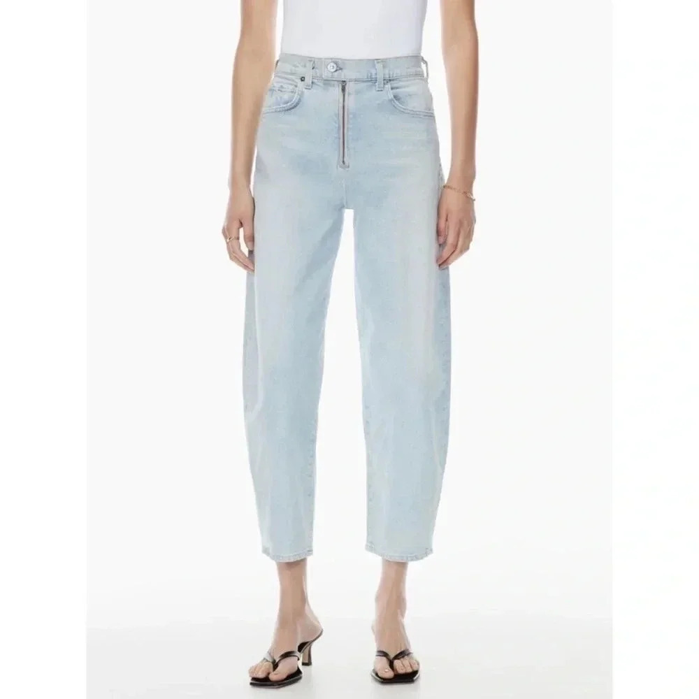 NWT Citizens of Humanity Calista Wide-Leg Barrel Jeans Sprit Blue 30